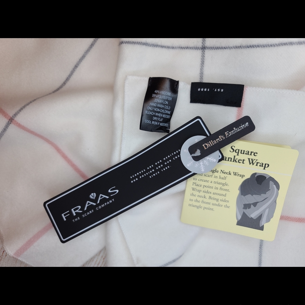 Fraas Square Blanket Wrap Windowpane Plaid